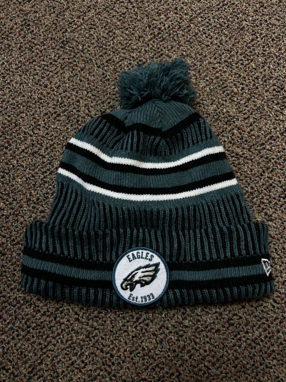 New Era Philadelphia Eagles Beanie Blue One Size NFL Football Hat Cap Striped
